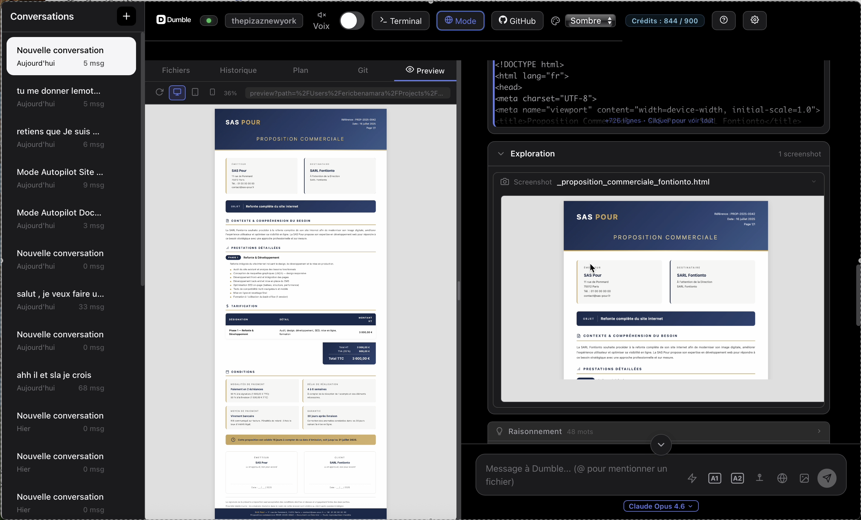 Dumble — Documents