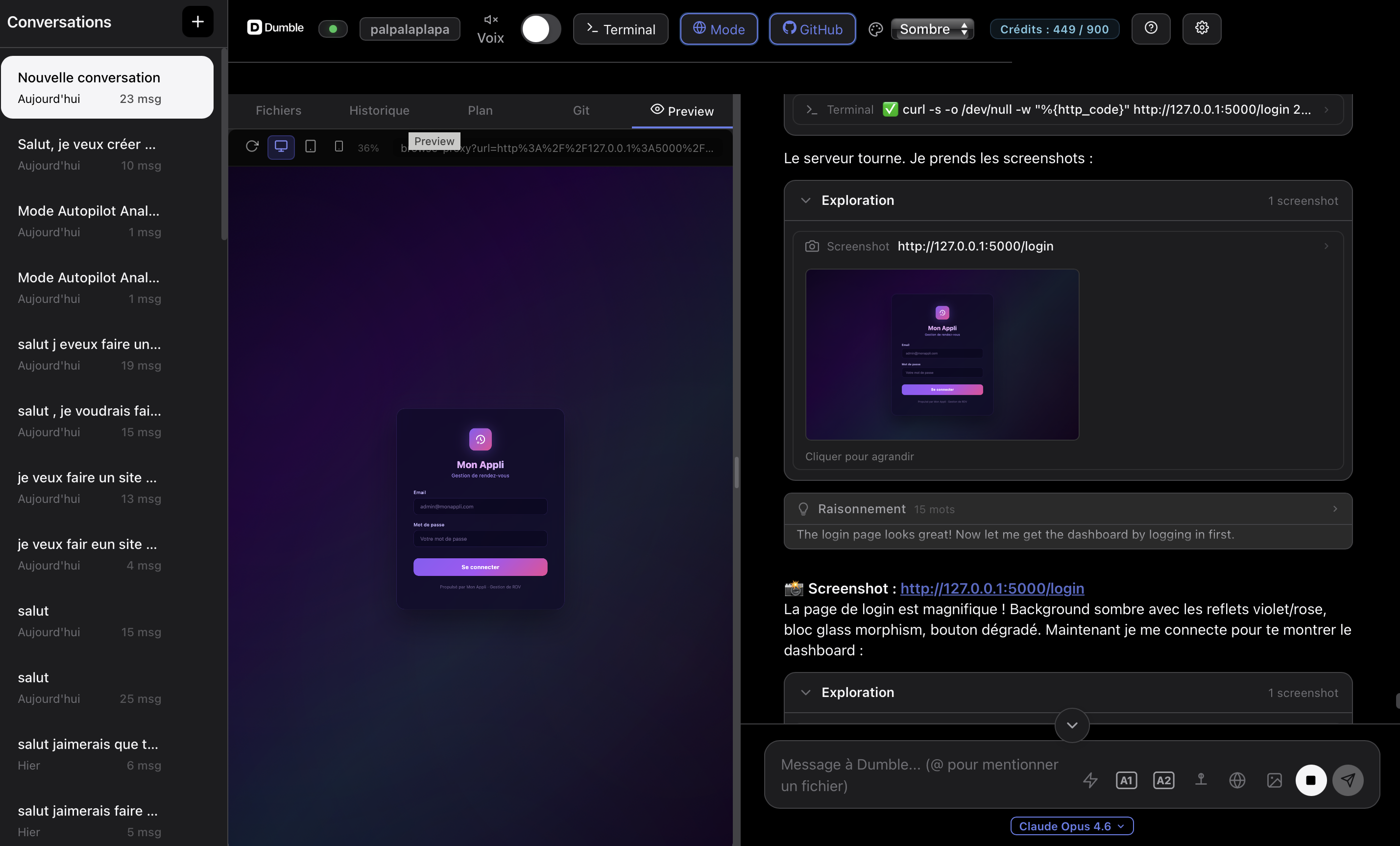 Dumble — Création d'application complète